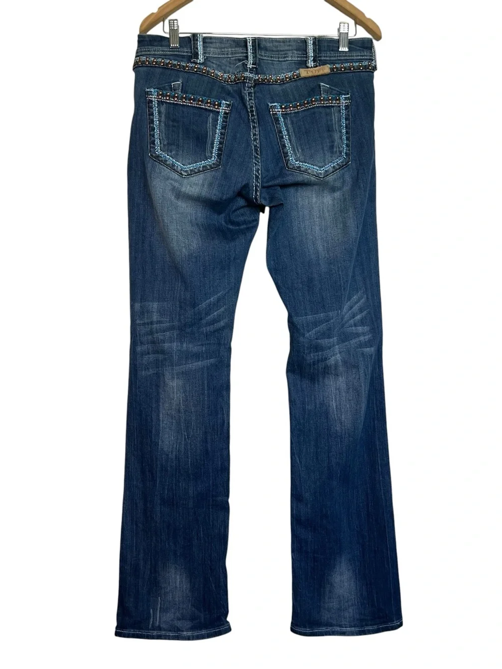 Cowgirl Tuff 30x35 Women's Dark Blue Bootcut Western Jeans - Picture 7 of 15
